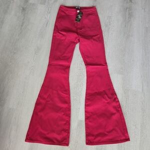 Women's Fiona Flared Red Jeans